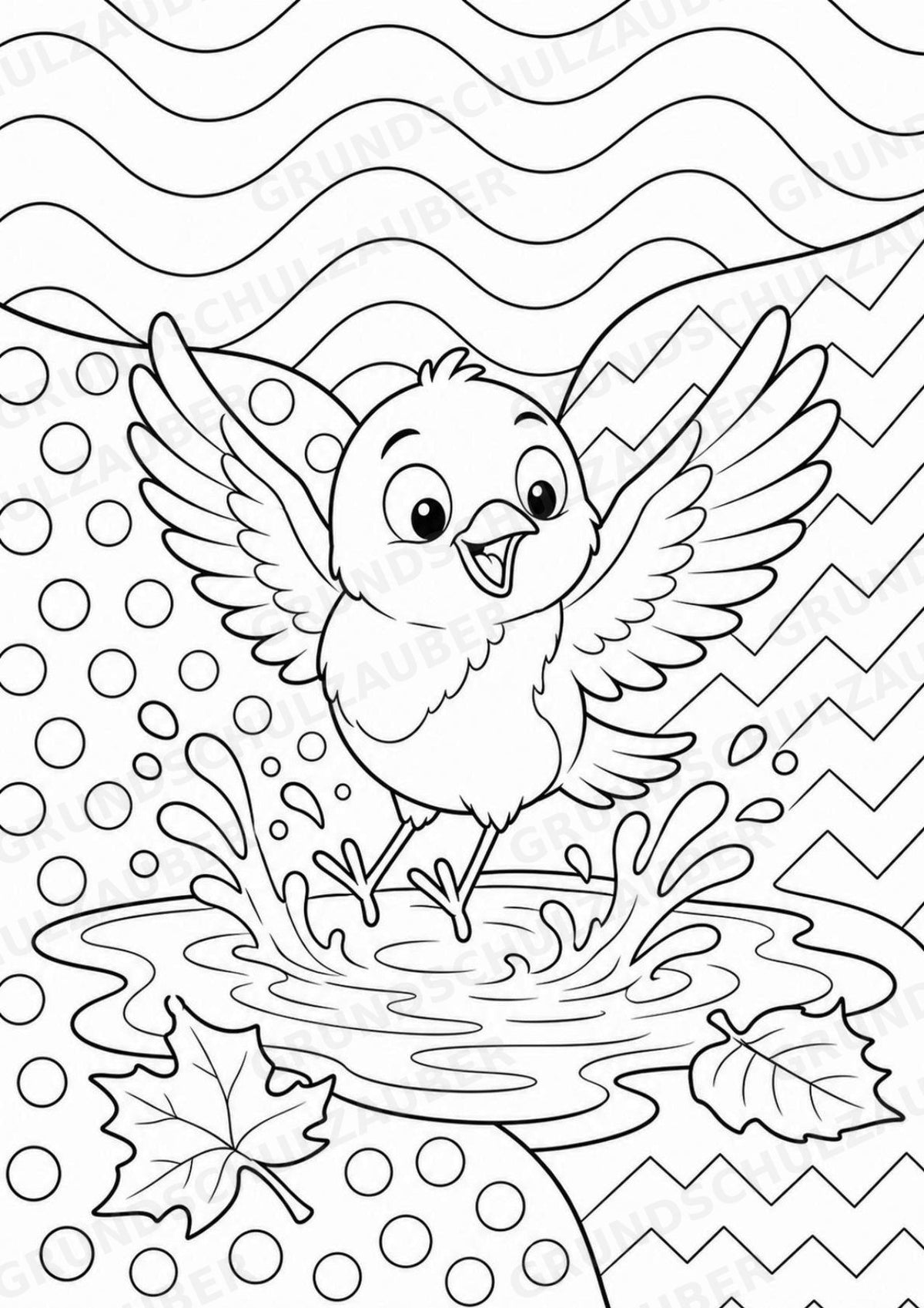 Vogel POP Art Ausmalbilder 15 Malvorlagen – Materialseite 3