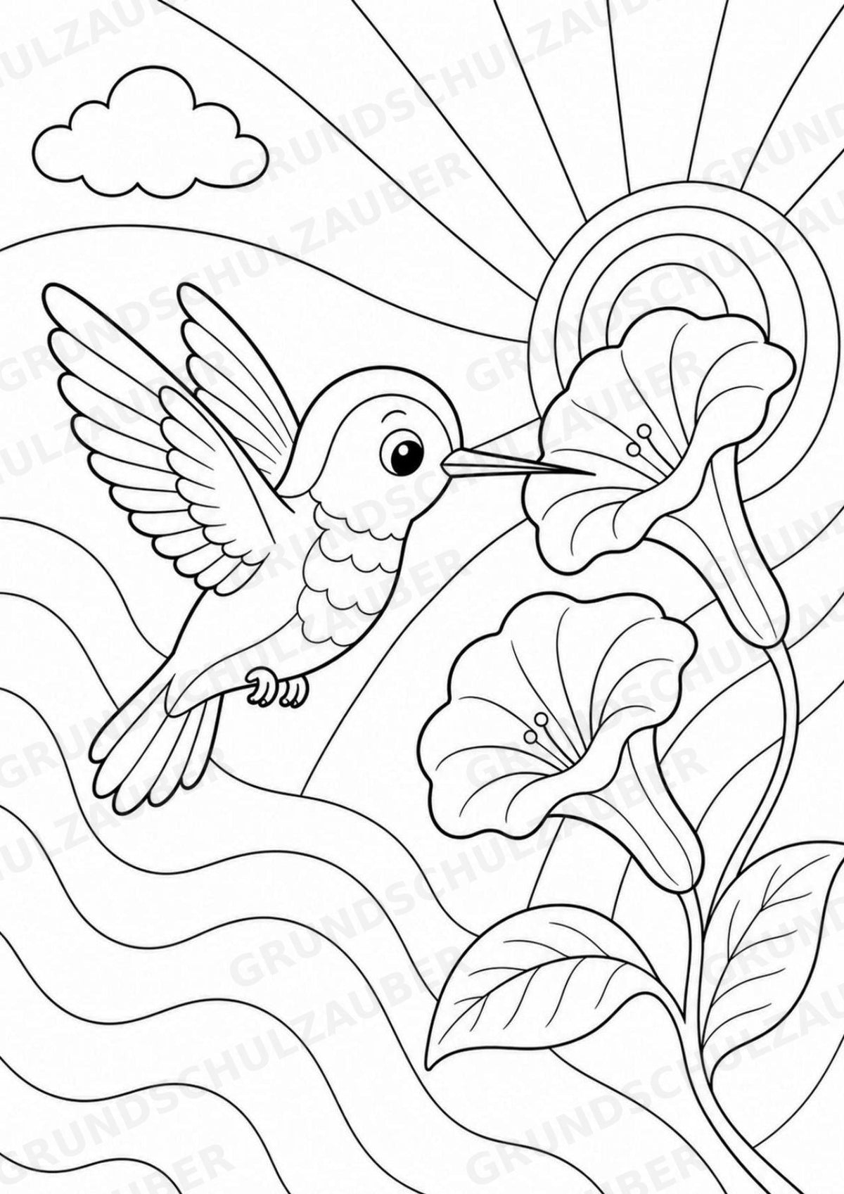 Vogel POP Art Ausmalbilder 15 Malvorlagen – Materialseite 5