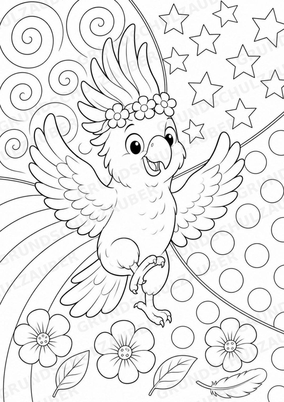 Vogel POP Art Ausmalbilder 15 Malvorlagen – Materialseite 16