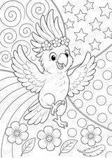 Vogel POP Art Ausmalbilder 15 Malvorlagen – Materialseite 16