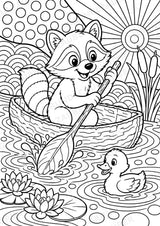 Waschbär POP Art Ausmalbilder 15 Malvorlagen – Materialseite 8