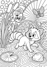 Waschbär POP Art Ausmalbilder 15 Malvorlagen – Materialseite 10