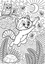 Waschbär POP Art Ausmalbilder 15 Malvorlagen – Materialseite 11