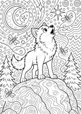 Wolf POP Art Ausmalbilder 15 Malvorlagen – Materialseite 5
