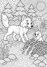 Wolf POP Art Ausmalbilder 15 Malvorlagen – Materialseite 6