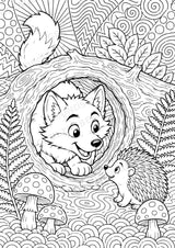 Wolf POP Art Ausmalbilder 15 Malvorlagen – Materialseite 9
