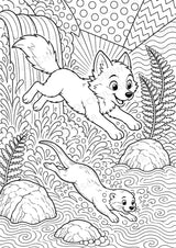 Wolf POP Art Ausmalbilder 15 Malvorlagen – Materialseite 13