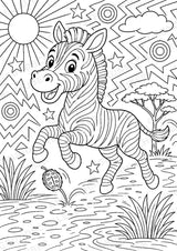 Zebra POP Art Ausmalbilder 15 Malvorlagen – Materialseite 4