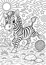 Zebra POP Art Ausmalbilder 15 Malvorlagen – Materialseite 6