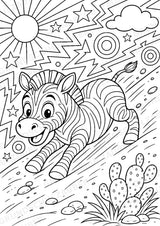Zebra POP Art Ausmalbilder 15 Malvorlagen – Materialseite 8