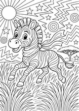 Zebra POP Art Ausmalbilder 15 Malvorlagen – Materialseite 9