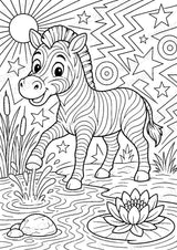 Zebra POP Art Ausmalbilder 15 Malvorlagen – Materialseite 10