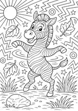 Zebra POP Art Ausmalbilder 15 Malvorlagen – Materialseite 13
