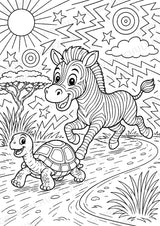 Zebra POP Art Ausmalbilder 15 Malvorlagen – Materialseite 14