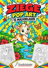 Ziege POP Art Ausmalbilder 15 Malvorlagen – Cover