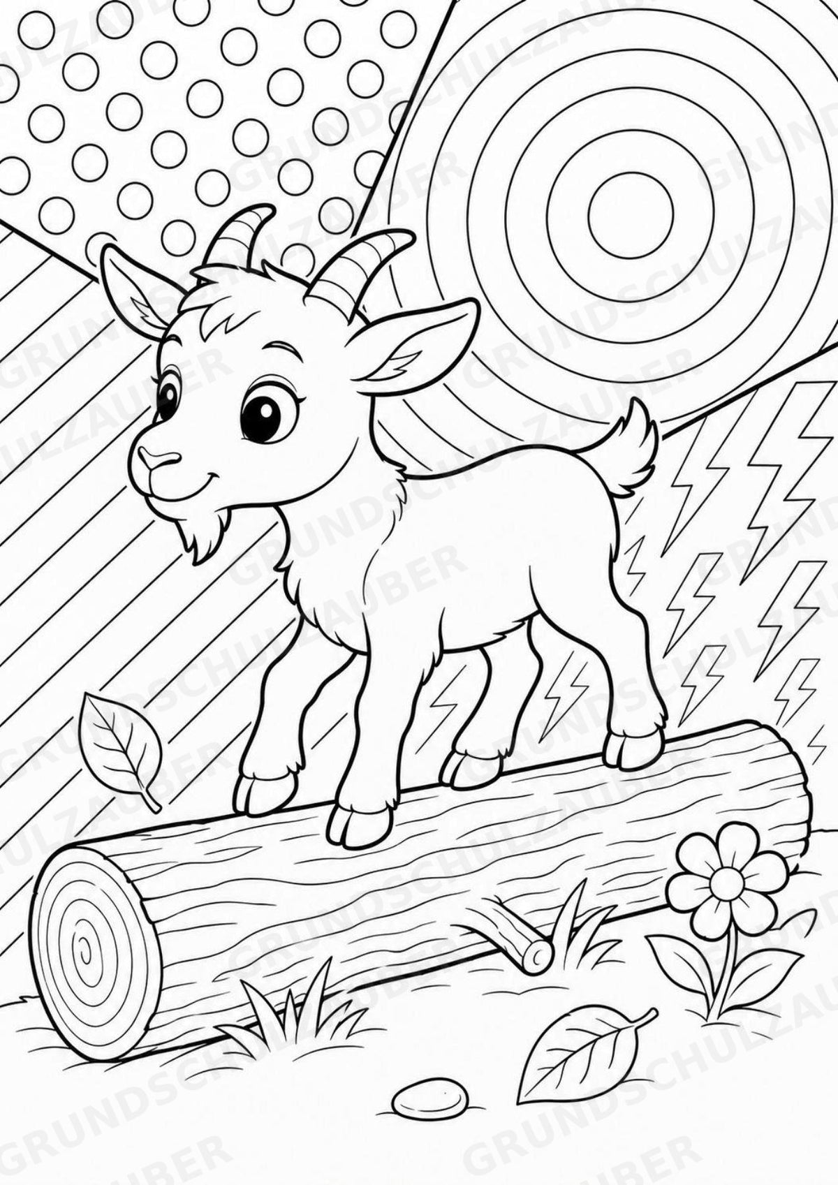 Ziege POP Art Ausmalbilder 15 Malvorlagen – Materialseite 3