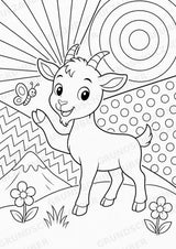 Ziege POP Art Ausmalbilder 15 Malvorlagen – Materialseite 4
