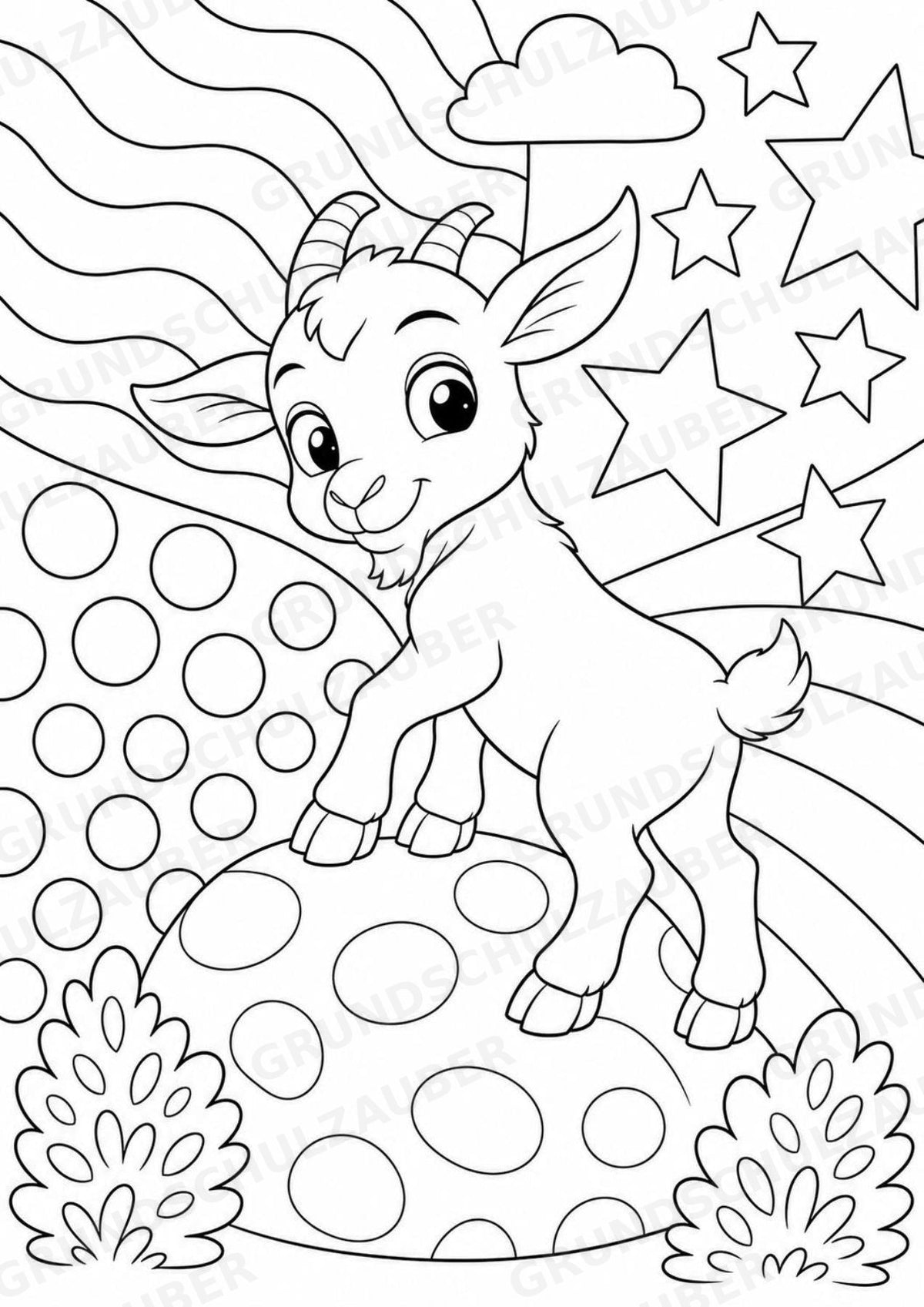 Ziege POP Art Ausmalbilder 15 Malvorlagen – Materialseite 5