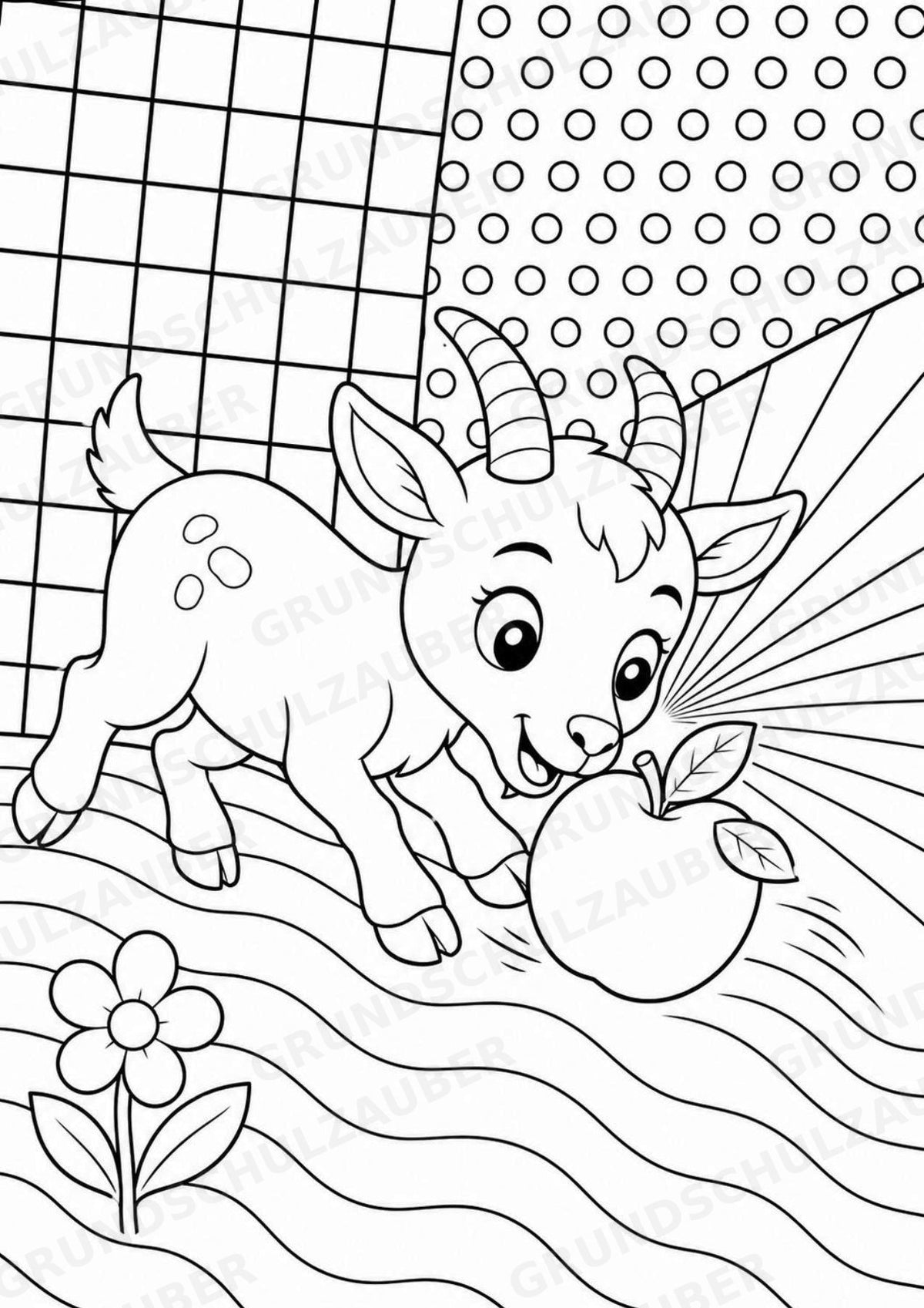 Ziege POP Art Ausmalbilder 15 Malvorlagen – Materialseite 6