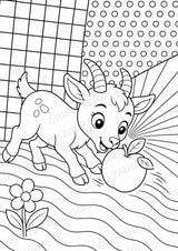 Ziege POP Art Ausmalbilder 15 Malvorlagen – Materialseite 6