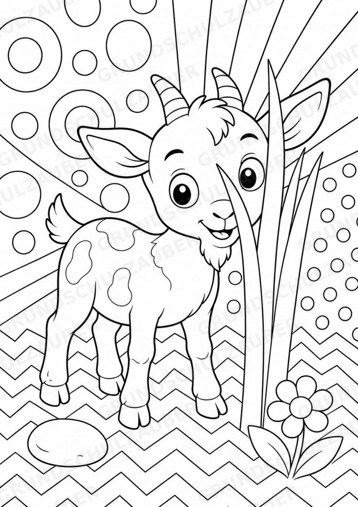 Ziege POP Art Ausmalbilder 15 Malvorlagen – Materialseite 9