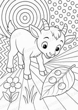 Ziege POP Art Ausmalbilder 15 Malvorlagen – Materialseite 11