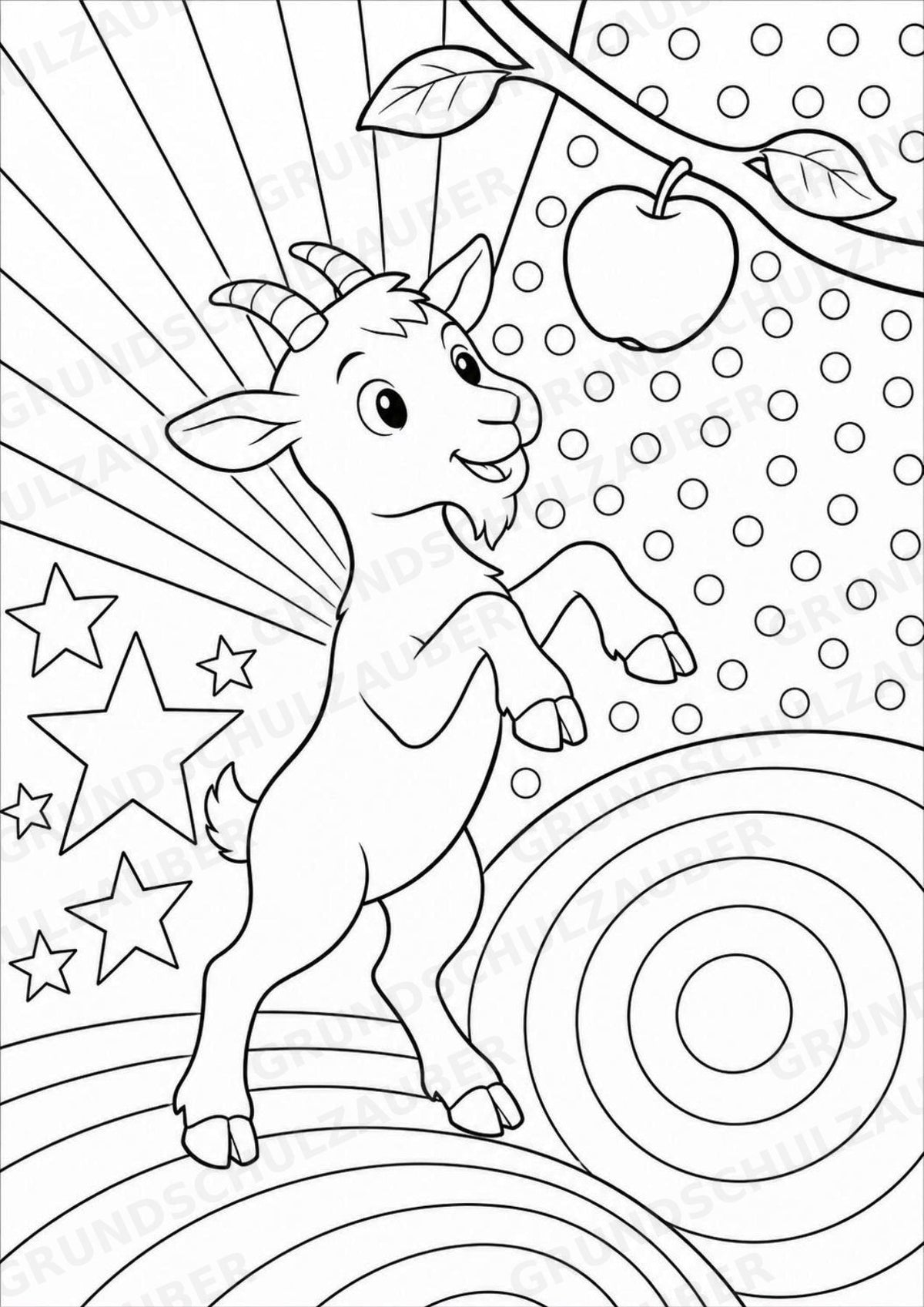 Ziege POP Art Ausmalbilder 15 Malvorlagen – Materialseite 13