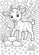 Ziege POP Art Ausmalbilder 15 Malvorlagen – Materialseite 15