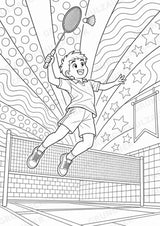 Badminton POP Art Ausmalbilder 15 Malvorlagen – Materialseite 4
