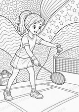 Badminton POP Art Ausmalbilder 15 Malvorlagen – Materialseite 5