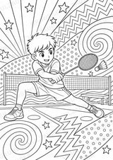 Badminton POP Art Ausmalbilder 15 Malvorlagen – Materialseite 6