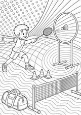 Badminton POP Art Ausmalbilder 15 Malvorlagen – Materialseite 8
