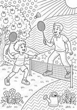 Badminton POP Art Ausmalbilder 15 Malvorlagen – Materialseite 9
