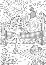 Badminton POP Art Ausmalbilder 15 Malvorlagen – Materialseite 11