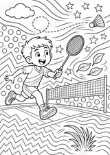 Badminton POP Art Ausmalbilder 15 Malvorlagen – Materialseite 12