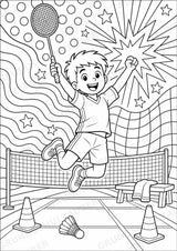 Badminton POP Art Ausmalbilder 15 Malvorlagen – Materialseite 13