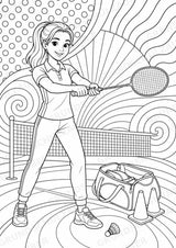 Badminton POP Art Ausmalbilder 15 Malvorlagen – Materialseite 14