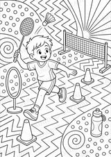 Badminton POP Art Ausmalbilder 15 Malvorlagen – Materialseite 16