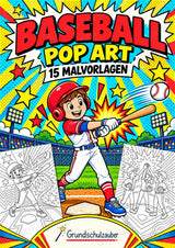 Baseball POP Art Ausmalbilder 15 Malvorlagen – Cover