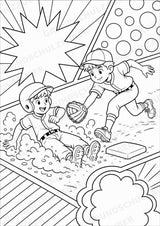 Baseball POP Art Ausmalbilder 15 Malvorlagen – Materialseite 6