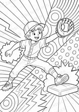 Baseball POP Art Ausmalbilder 15 Malvorlagen – Materialseite 9
