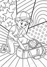 Baseball POP Art Ausmalbilder 15 Malvorlagen – Materialseite 13