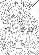 Baseball POP Art Ausmalbilder 15 Malvorlagen – Materialseite 16