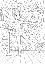 Ballett POP Art Ausmalbilder 15 Malvorlagen – Materialseite 3