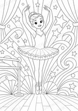 Ballett POP Art Ausmalbilder 15 Malvorlagen – Materialseite 6