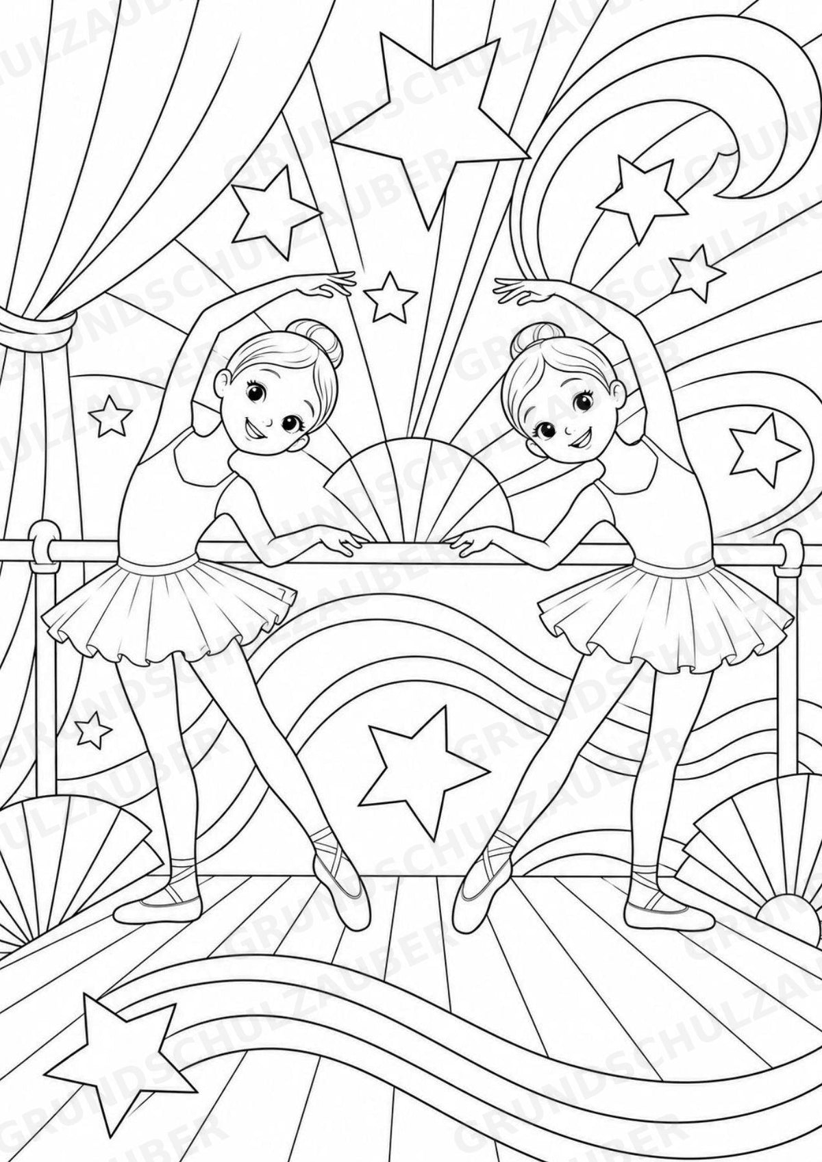 Ballett POP Art Ausmalbilder 15 Malvorlagen – Materialseite 11