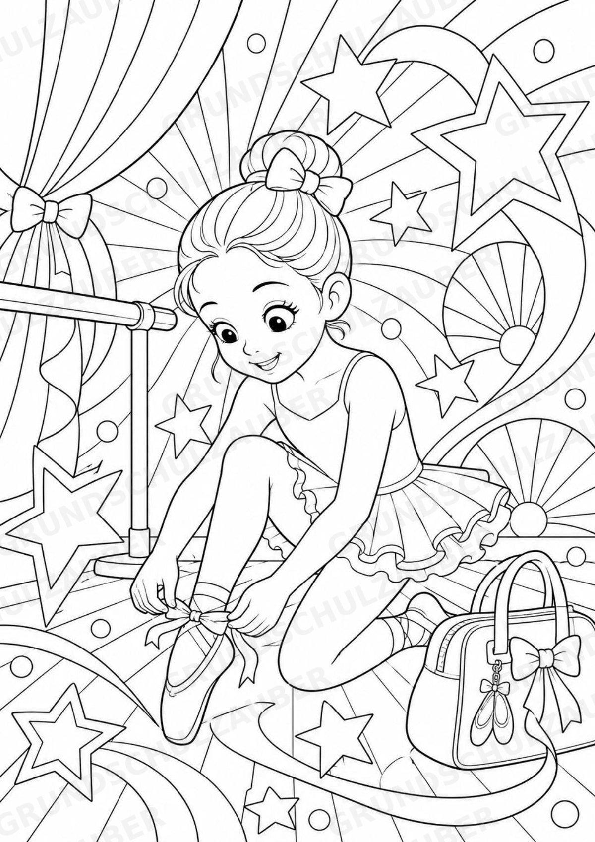Ballett POP Art Ausmalbilder 15 Malvorlagen – Materialseite 12