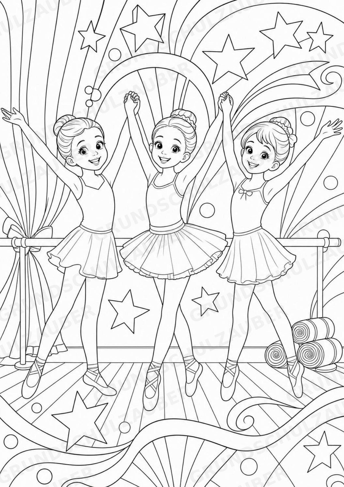 Ballett POP Art Ausmalbilder 15 Malvorlagen – Materialseite 16