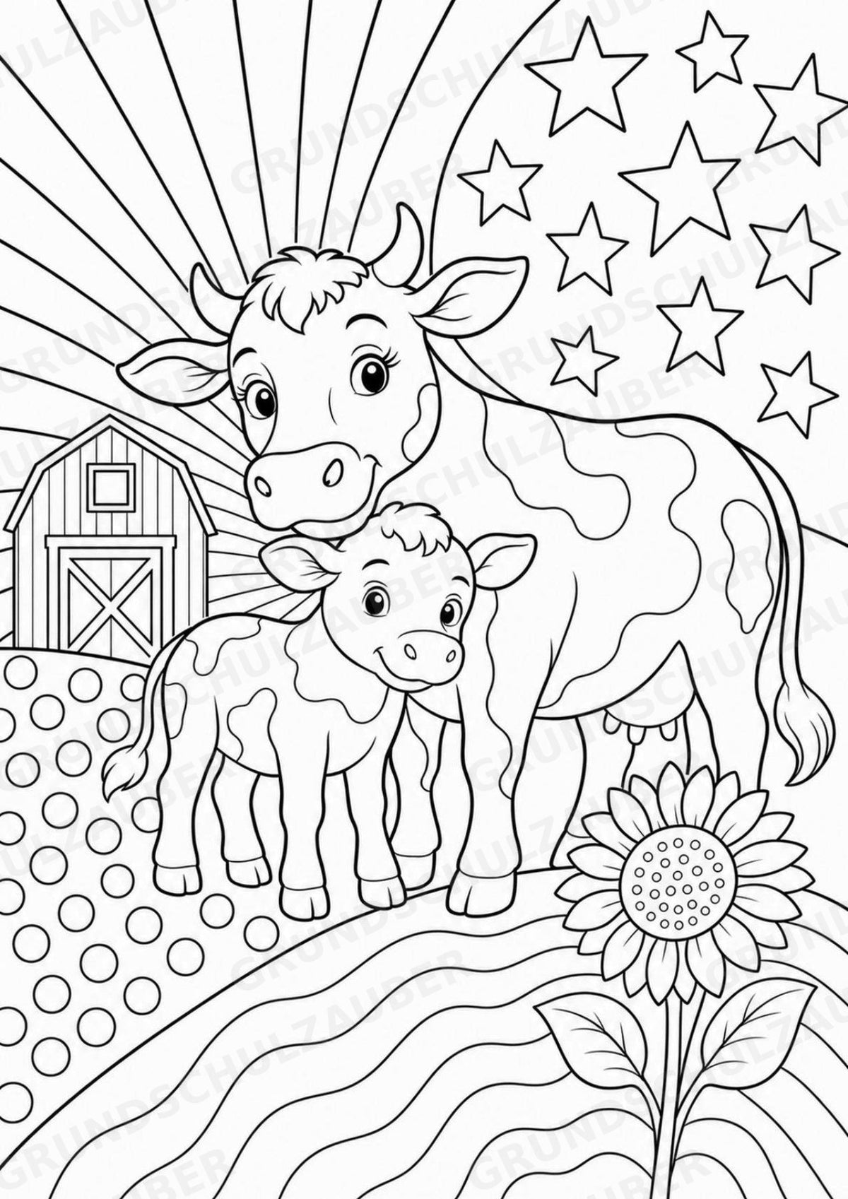 Bauernhof POP Art Ausmalbilder 15 Malvorlagen – Materialseite 2