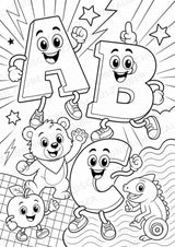 Buchstaben von A-Z POP Art Ausmalbilder 15 Malvorlagen – Materialseite 2